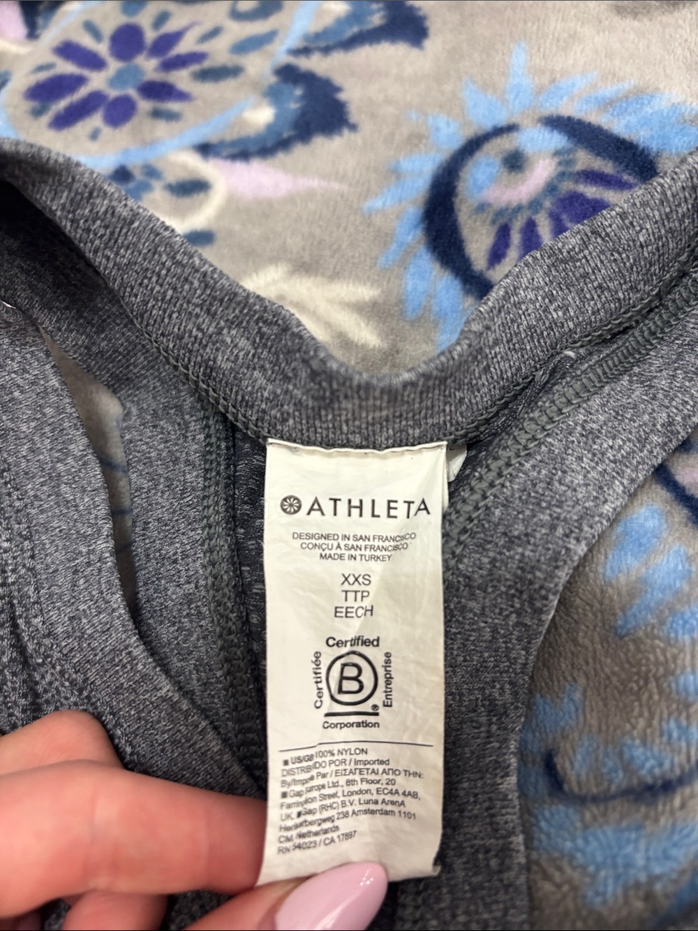 Athleta Gray Racerback Tank - Picture 3 of 3